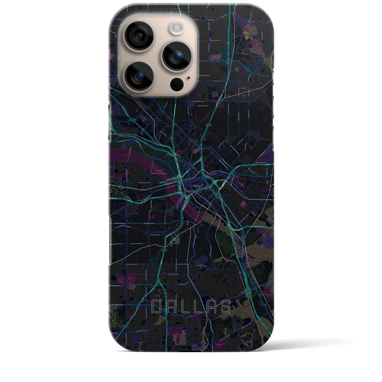 【ダラス(アメリカ)】地図柄iPhoneケース(バックカバータイプ)