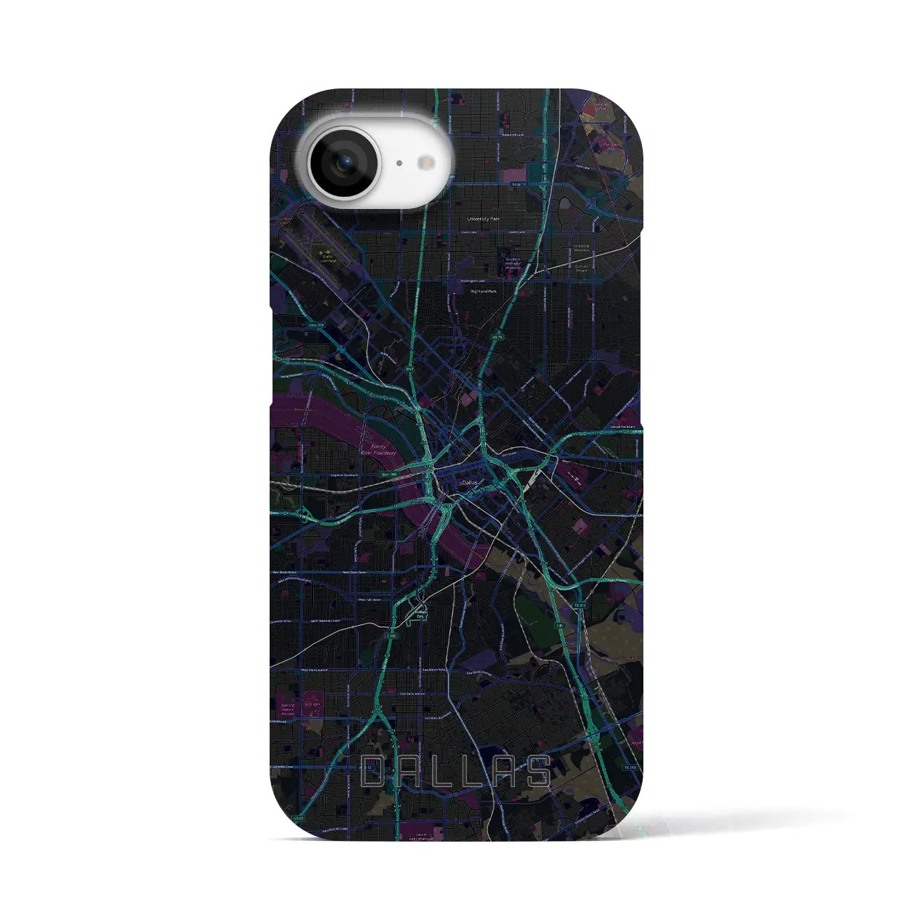 【ダラス(アメリカ)】地図柄iPhoneケース(バックカバータイプ)