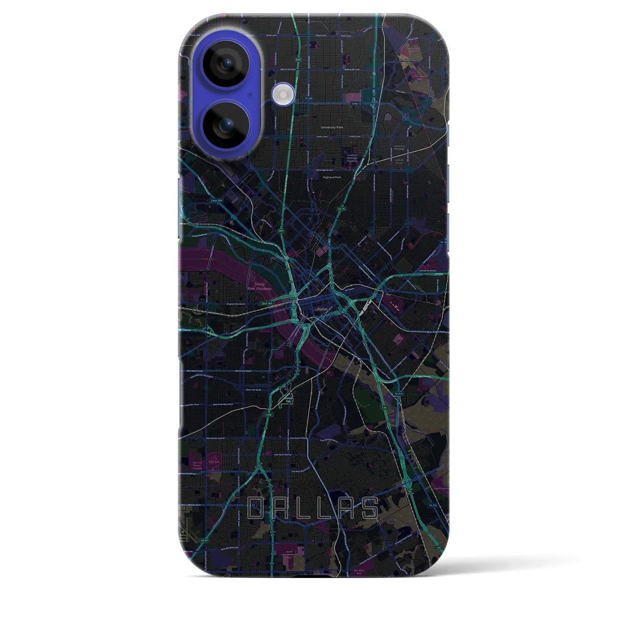 【ダラス(アメリカ)】地図柄iPhoneケース(バックカバータイプ)