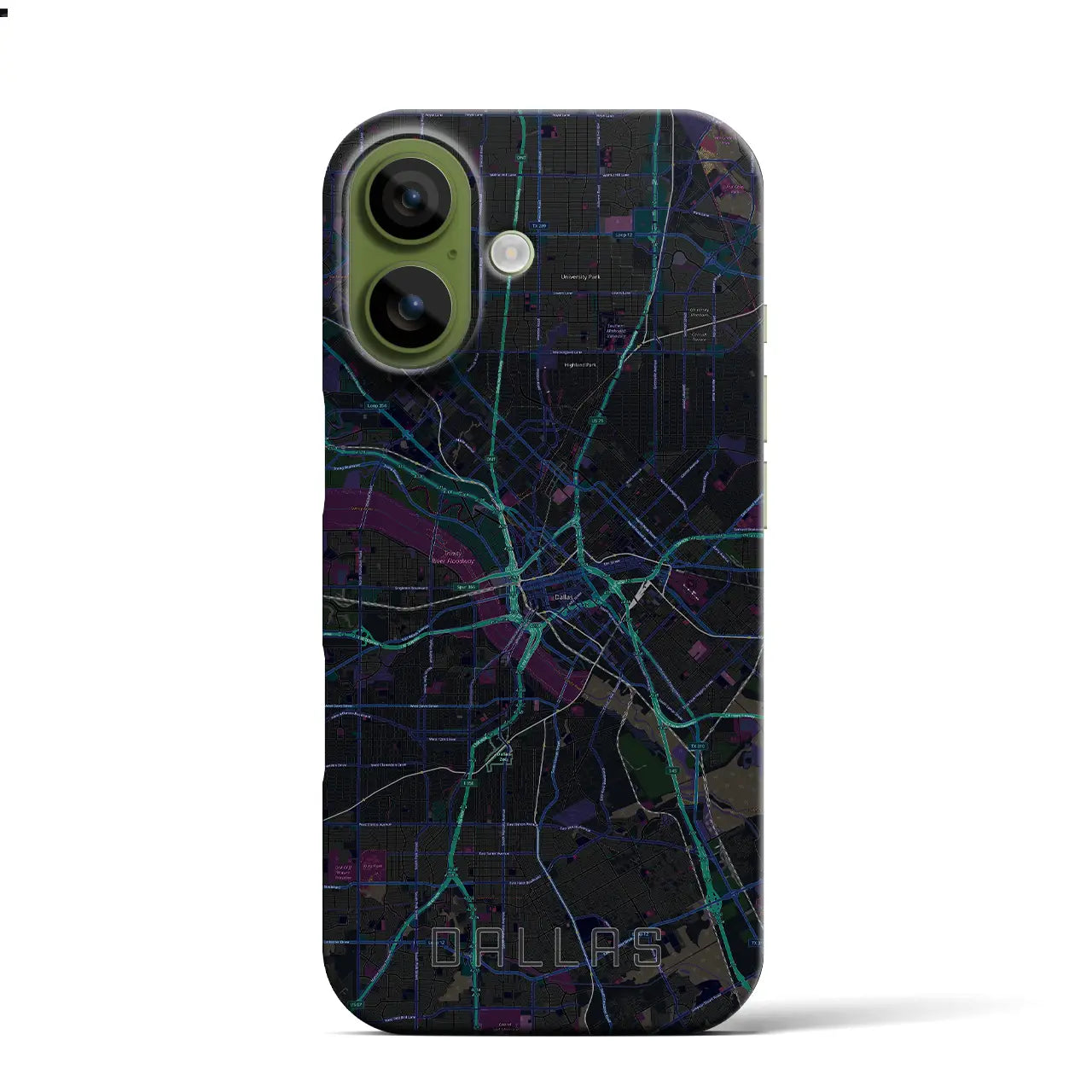 【ダラス(アメリカ)】地図柄iPhoneケース(バックカバータイプ)