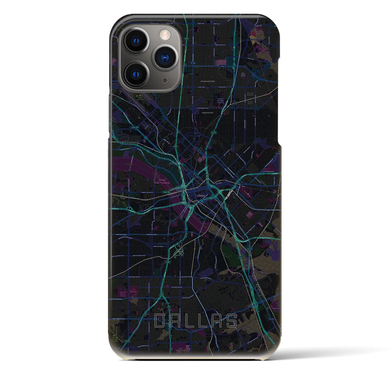 【ダラス(アメリカ)】地図柄iPhoneケース(バックカバータイプ)