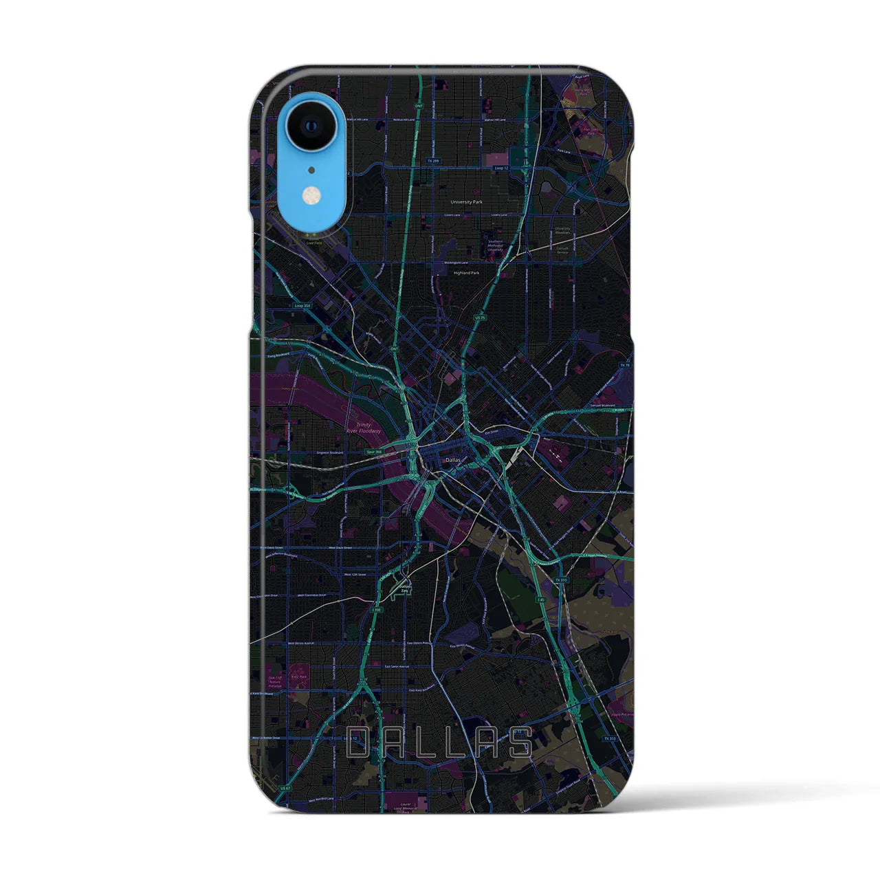 【ダラス(アメリカ)】地図柄iPhoneケース(バックカバータイプ)