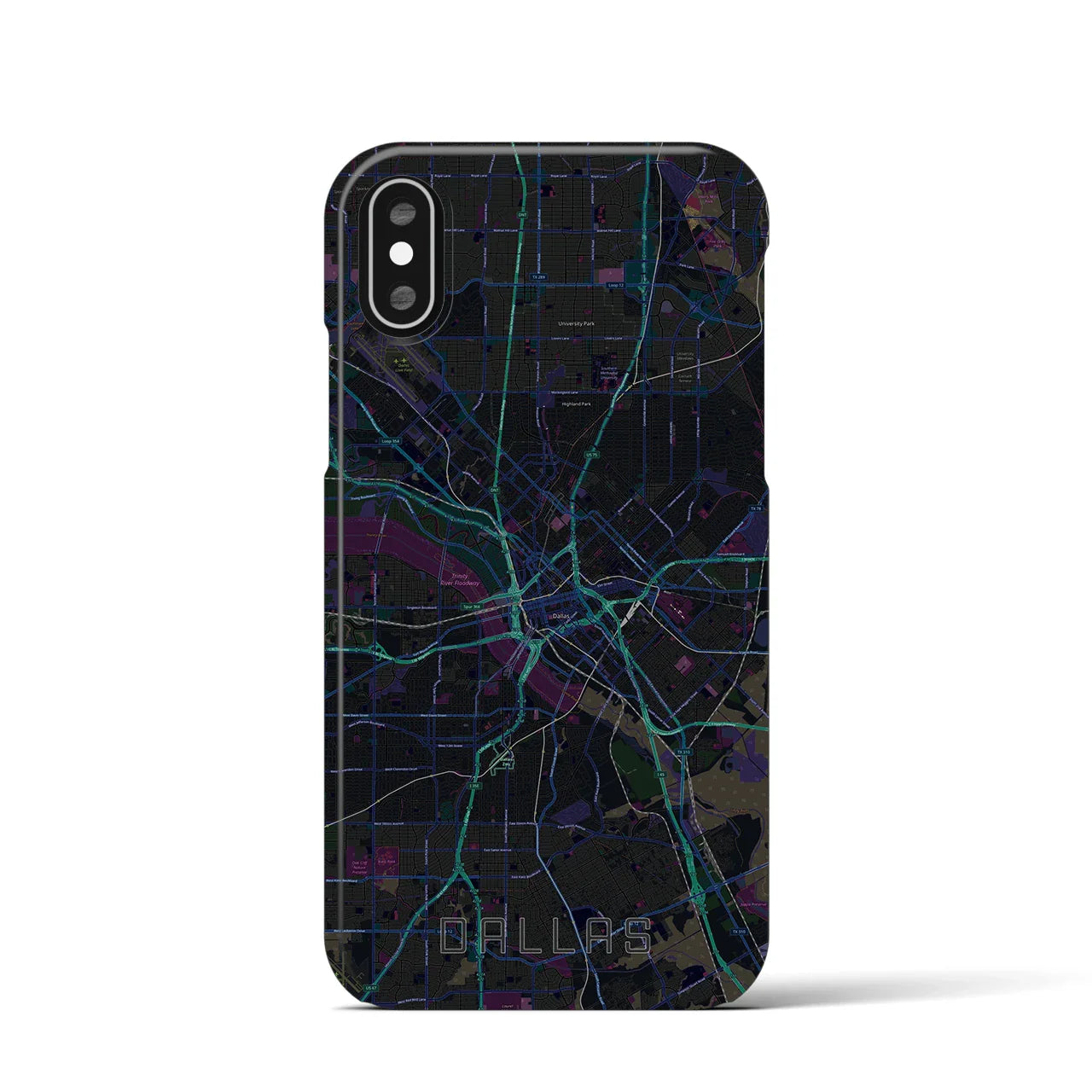 【ダラス(アメリカ)】地図柄iPhoneケース(バックカバータイプ)