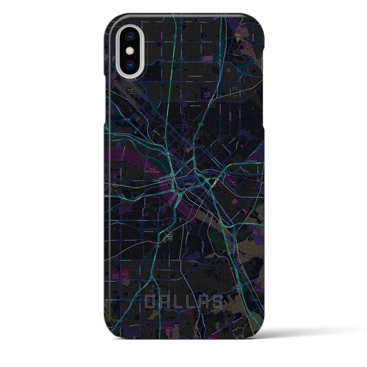 【ダラス(アメリカ)】地図柄iPhoneケース(バックカバータイプ)