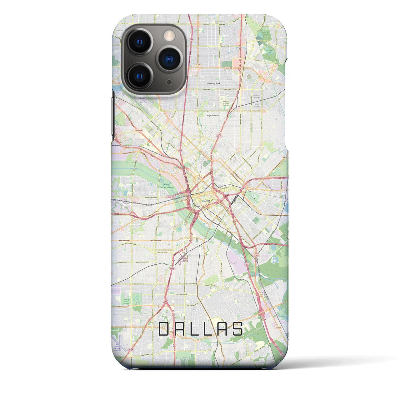 【ダラス(アメリカ)】地図柄iPhoneケース(バックカバータイプ)