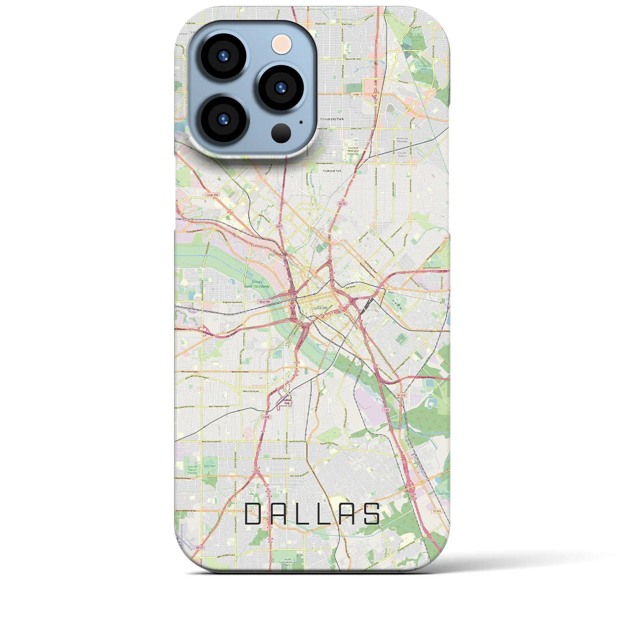 【ダラス(アメリカ)】地図柄iPhoneケース(バックカバータイプ)