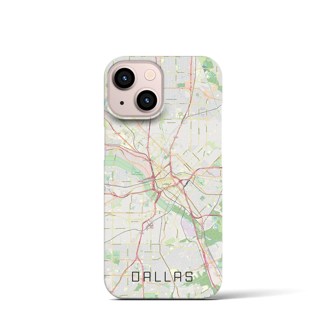 【ダラス(アメリカ)】地図柄iPhoneケース(バックカバータイプ)