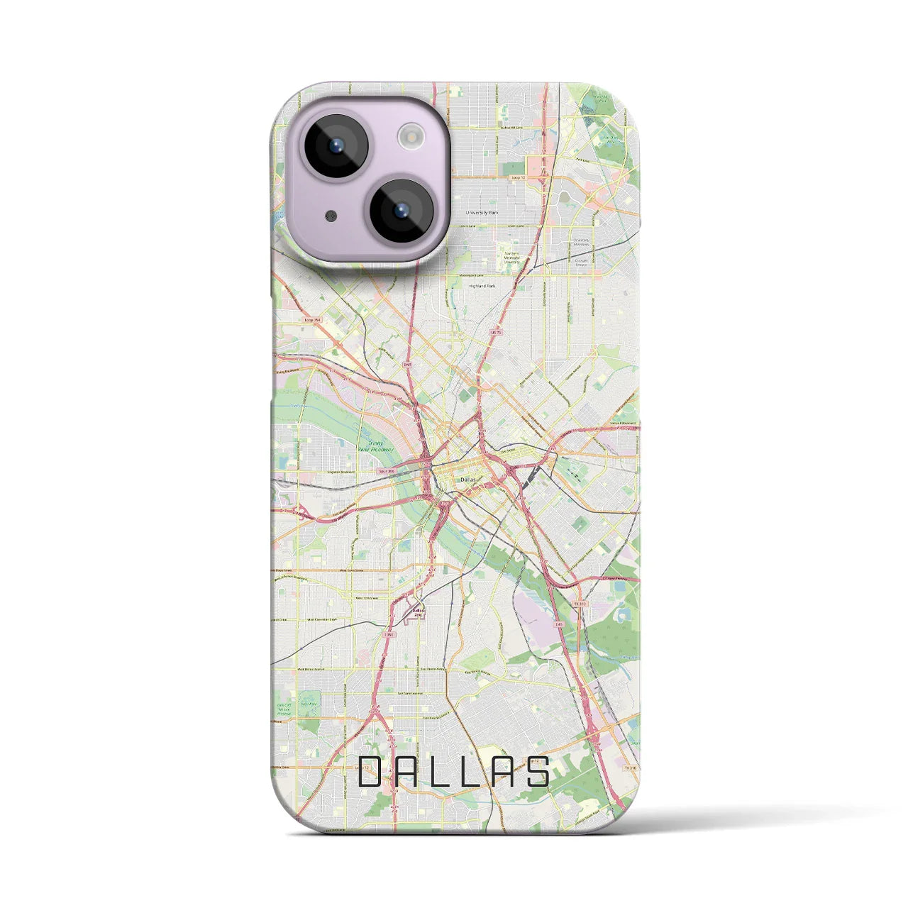 【ダラス(アメリカ)】地図柄iPhoneケース(バックカバータイプ)