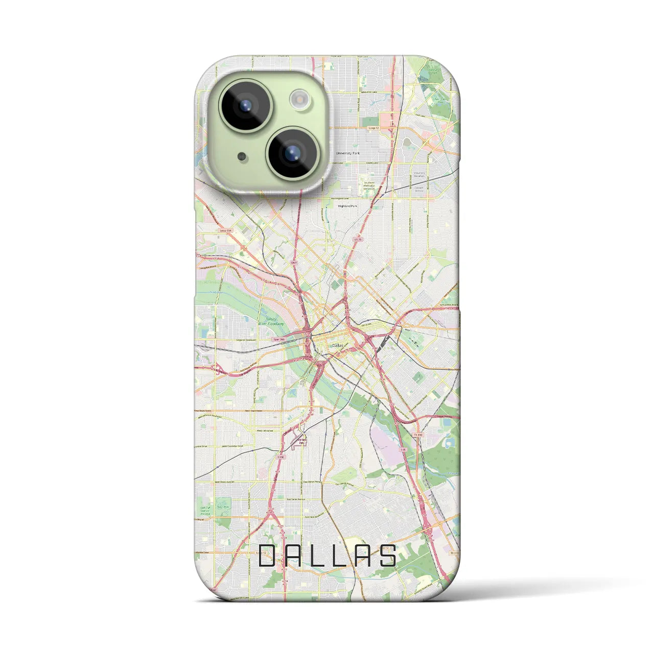 【ダラス(アメリカ)】地図柄iPhoneケース(バックカバータイプ)