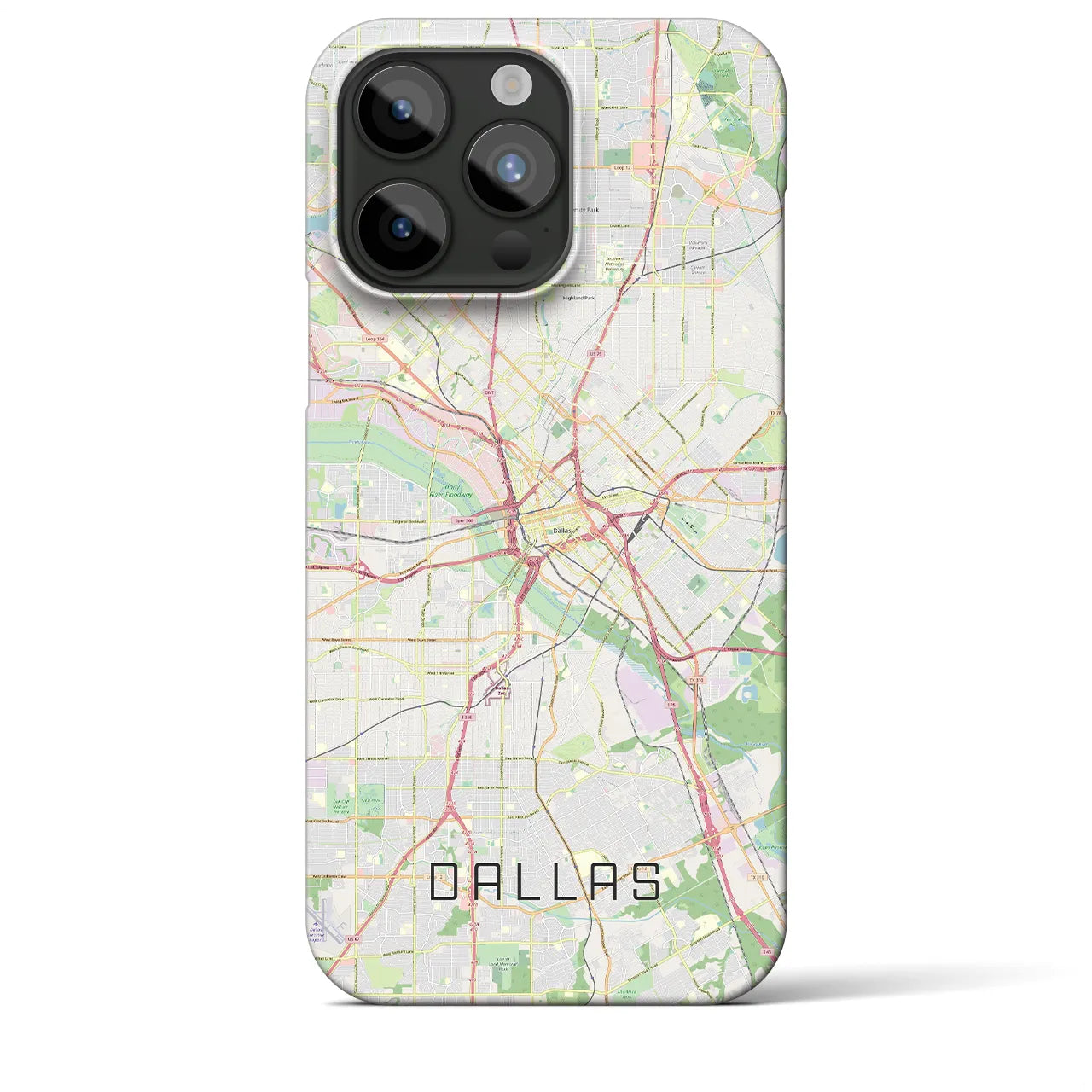 【ダラス(アメリカ)】地図柄iPhoneケース(バックカバータイプ)
