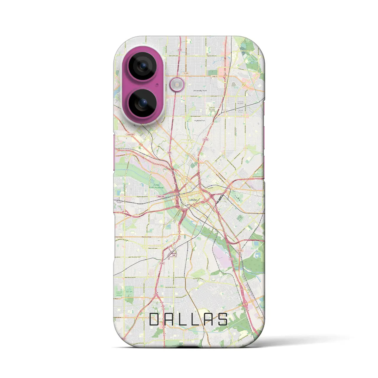 【ダラス(アメリカ)】地図柄iPhoneケース(バックカバータイプ)