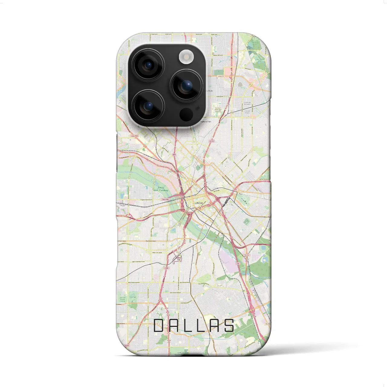 【ダラス(アメリカ)】地図柄iPhoneケース(バックカバータイプ)
