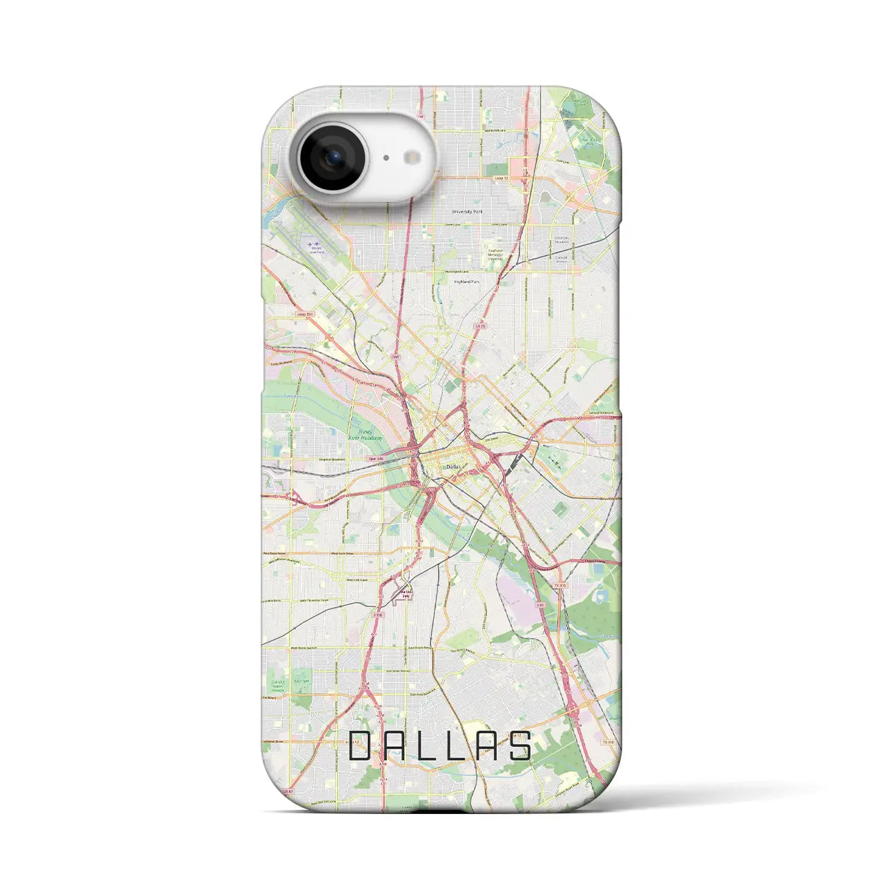 【ダラス(アメリカ)】地図柄iPhoneケース(バックカバータイプ)