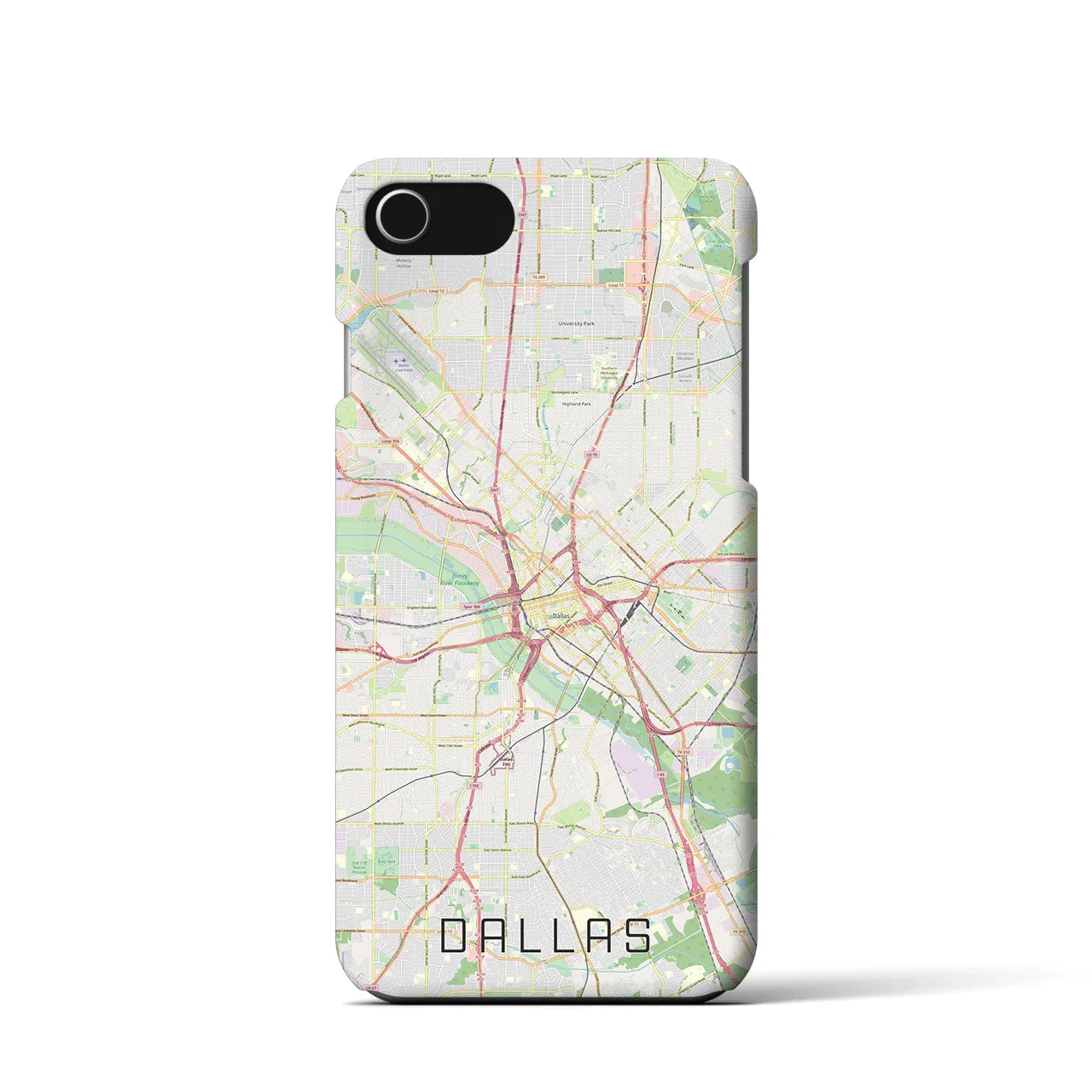 【ダラス(アメリカ)】地図柄iPhoneケース(バックカバータイプ)