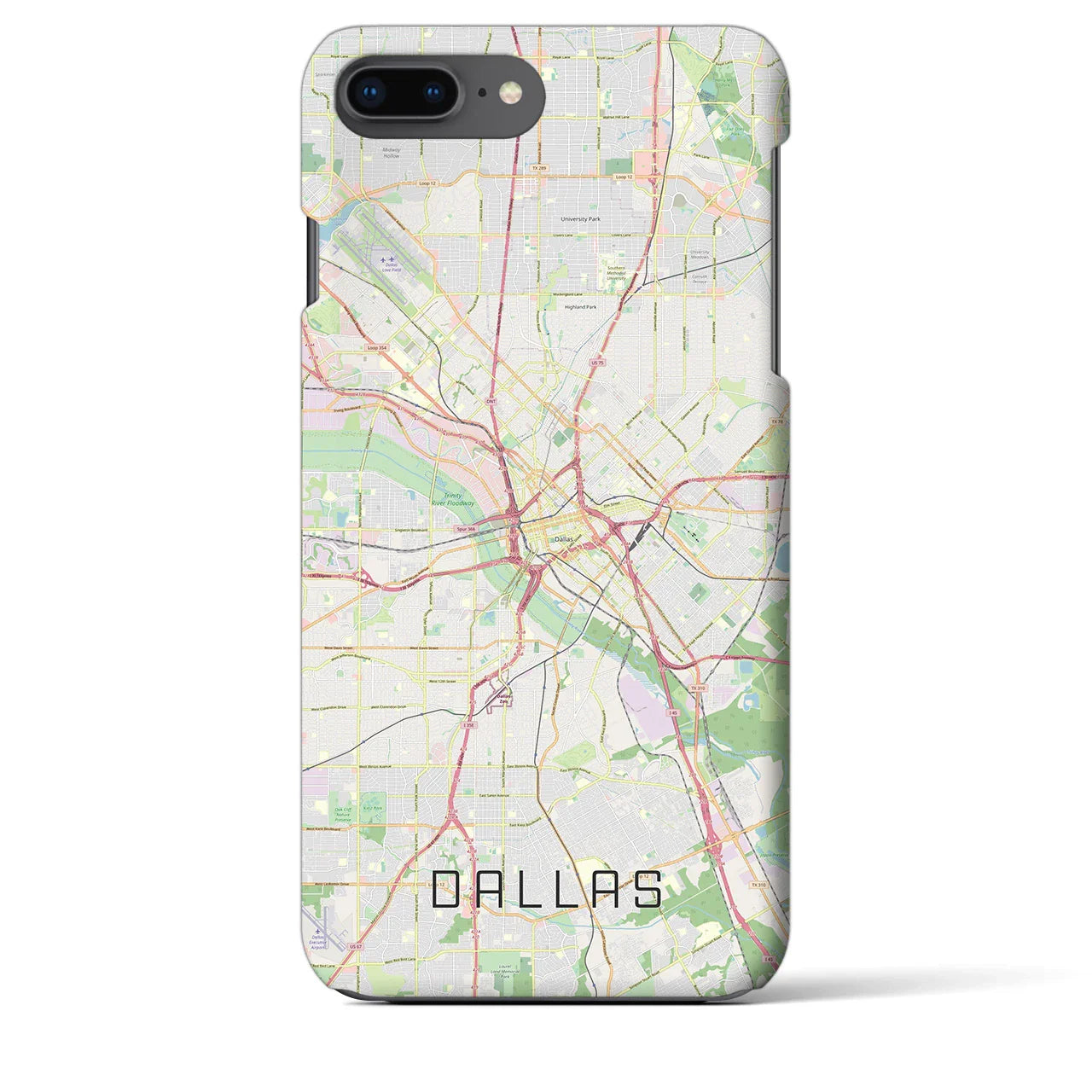 【ダラス(アメリカ)】地図柄iPhoneケース(バックカバータイプ)
