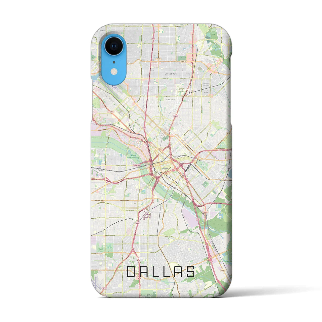 【ダラス(アメリカ)】地図柄iPhoneケース(バックカバータイプ)