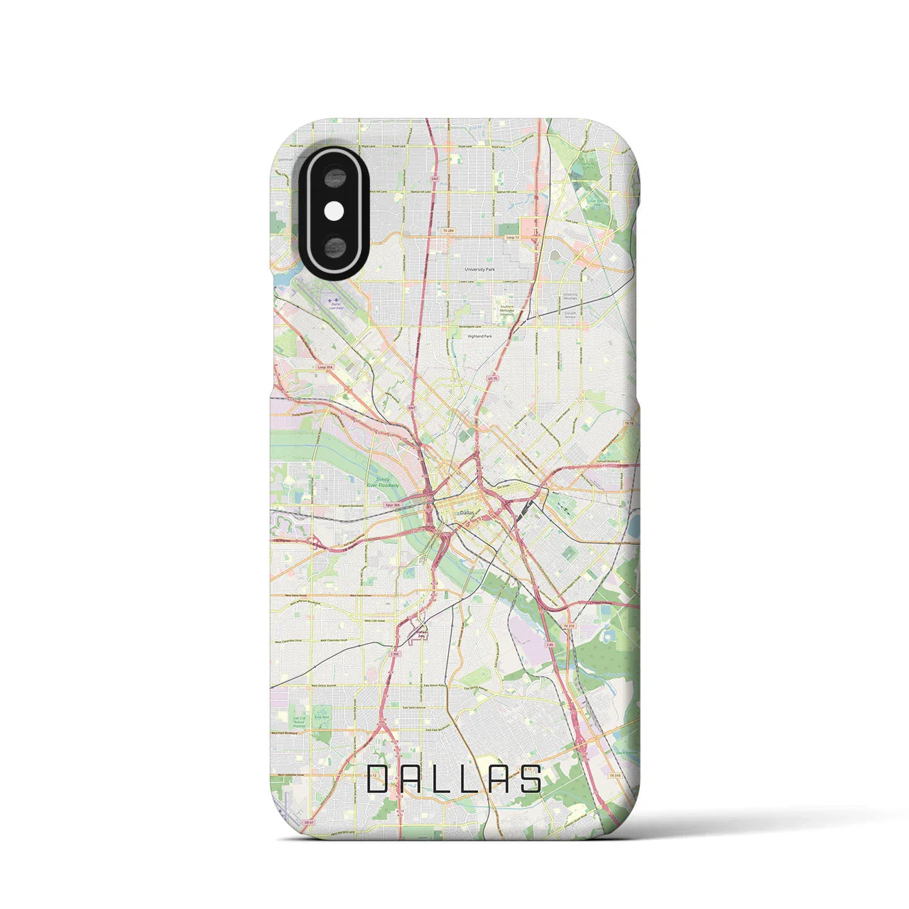【ダラス(アメリカ)】地図柄iPhoneケース(バックカバータイプ)