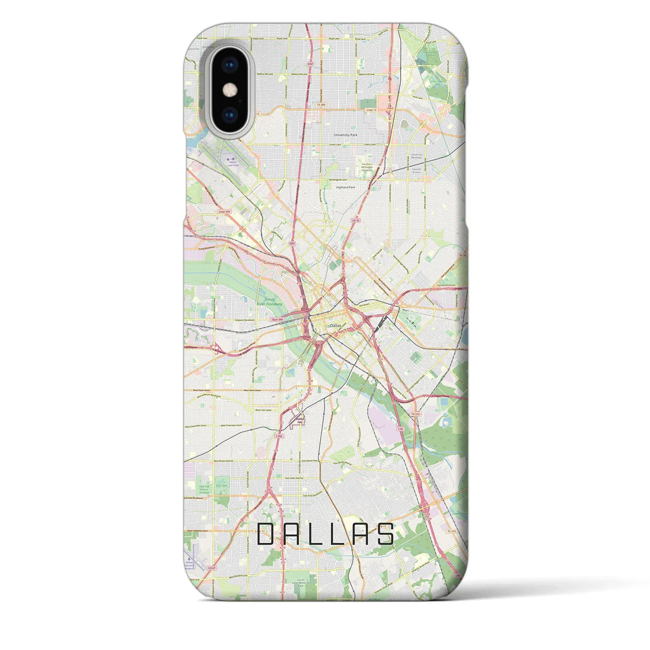 【ダラス(アメリカ)】地図柄iPhoneケース(バックカバータイプ)