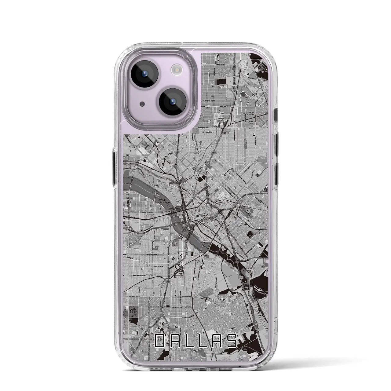 【ダラス(アメリカ)】地図柄iPhoneケース(MagSafeタイプ)
