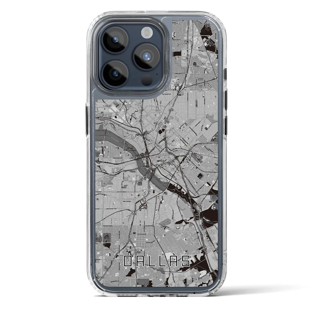 【ダラス(アメリカ)】地図柄iPhoneケース(MagSafeタイプ)