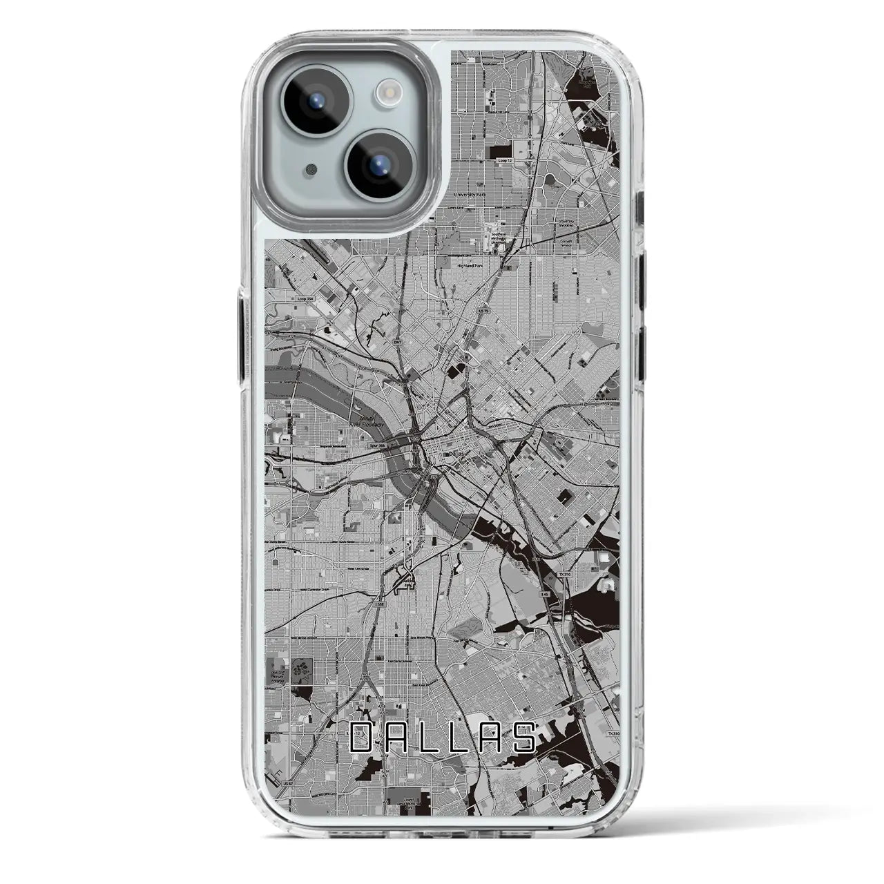 【ダラス(アメリカ)】地図柄iPhoneケース(MagSafeタイプ)