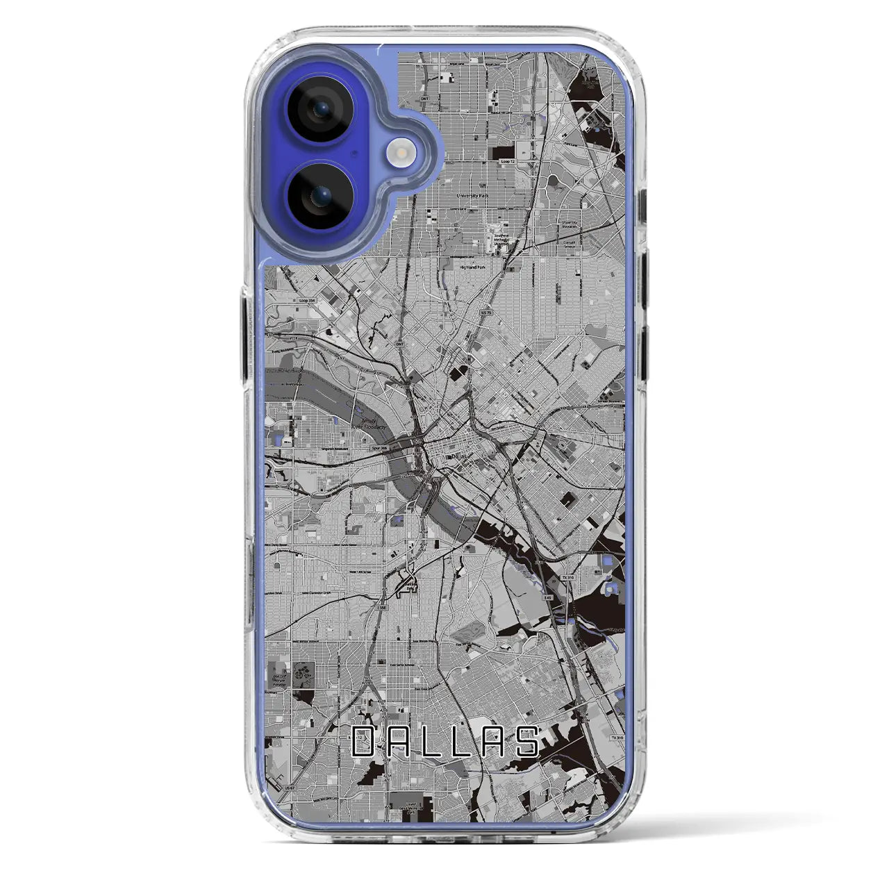 【ダラス(アメリカ)】地図柄iPhoneケース(MagSafeタイプ)