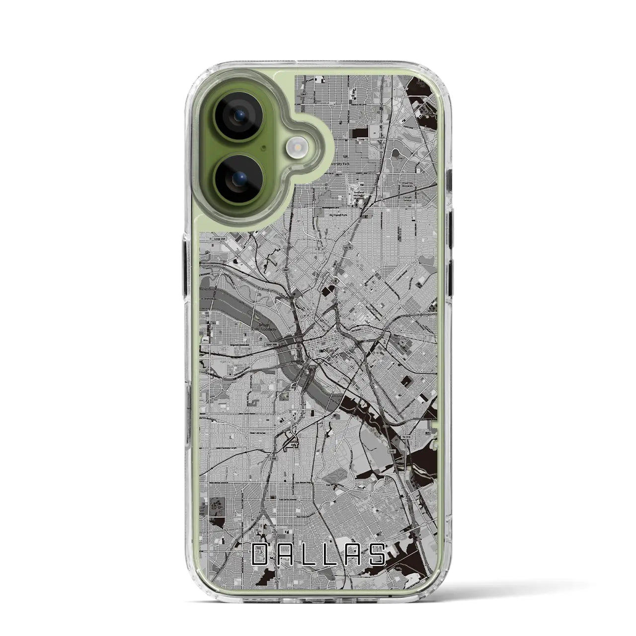 【ダラス(アメリカ)】地図柄iPhoneケース(MagSafeタイプ)