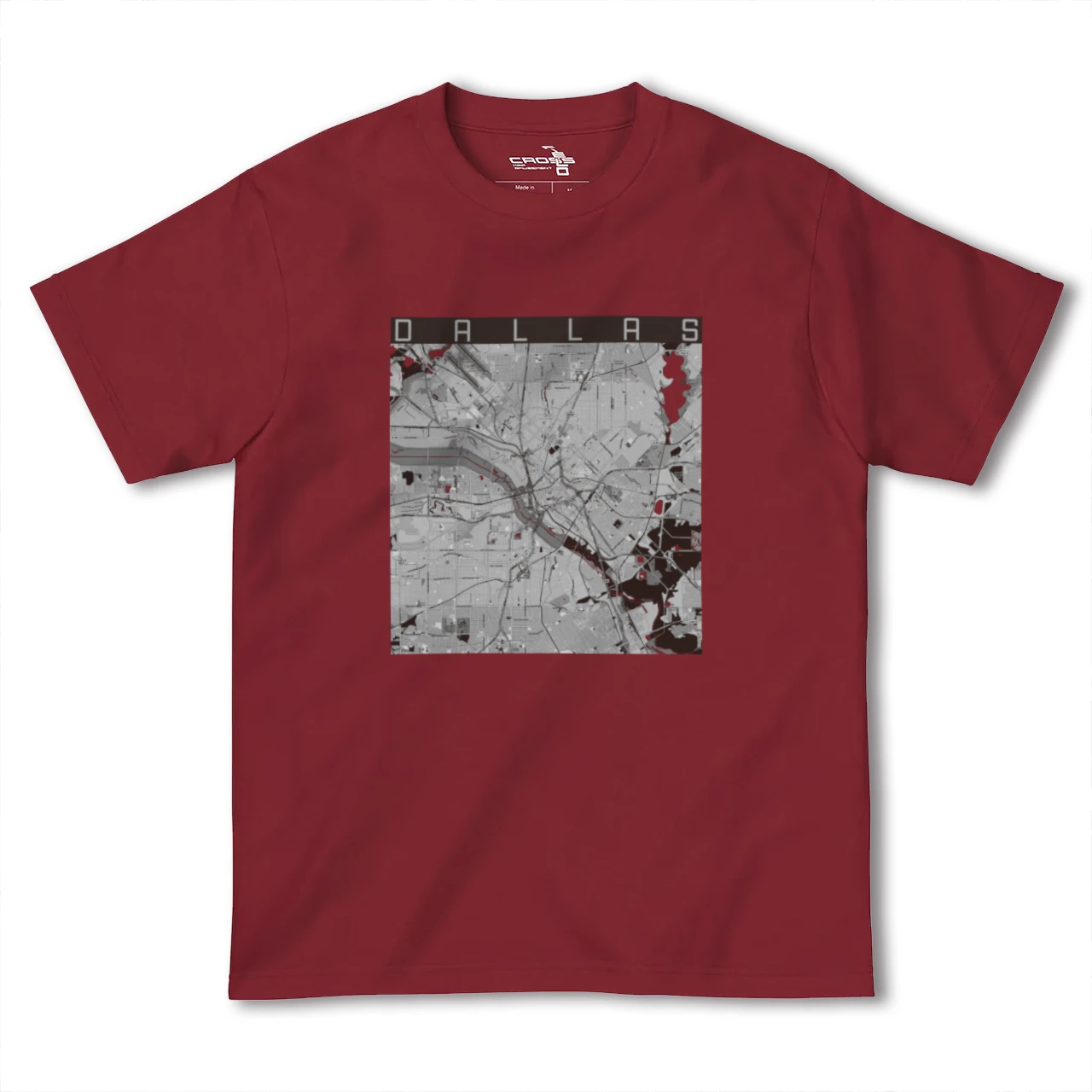 【ダラス(アメリカ)】地図柄ヘビーウェイトTシャツ