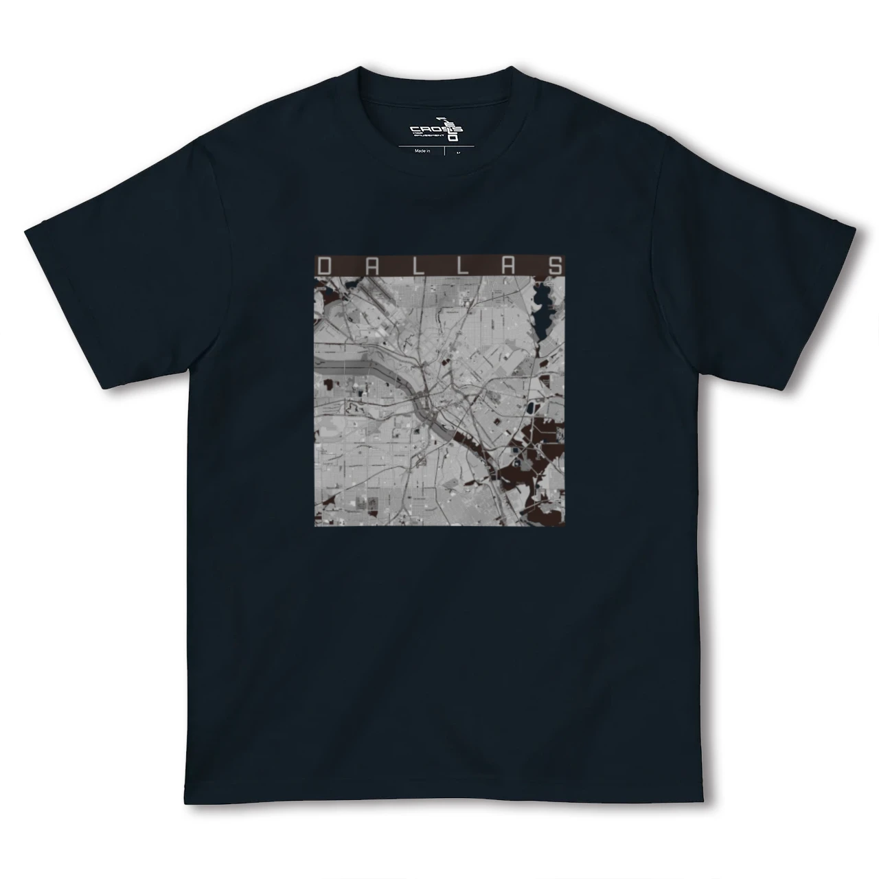 【ダラス(アメリカ)】地図柄ヘビーウェイトTシャツ