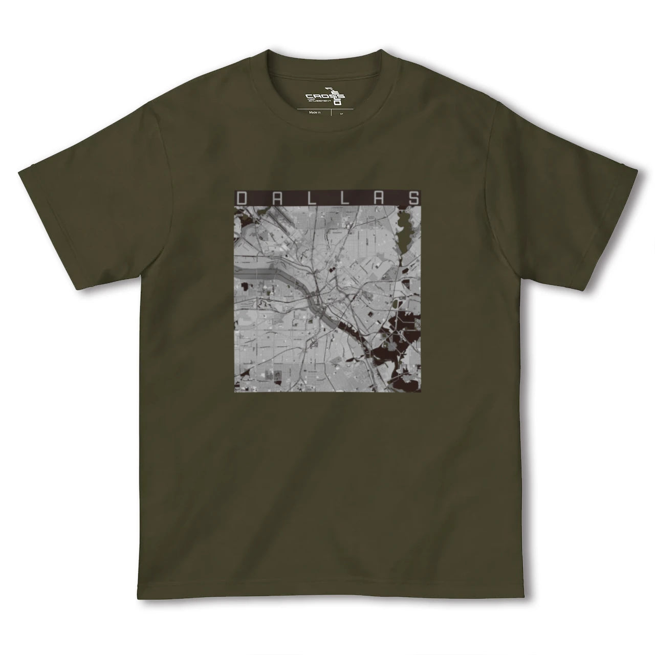 【ダラス(アメリカ)】地図柄ヘビーウェイトTシャツ