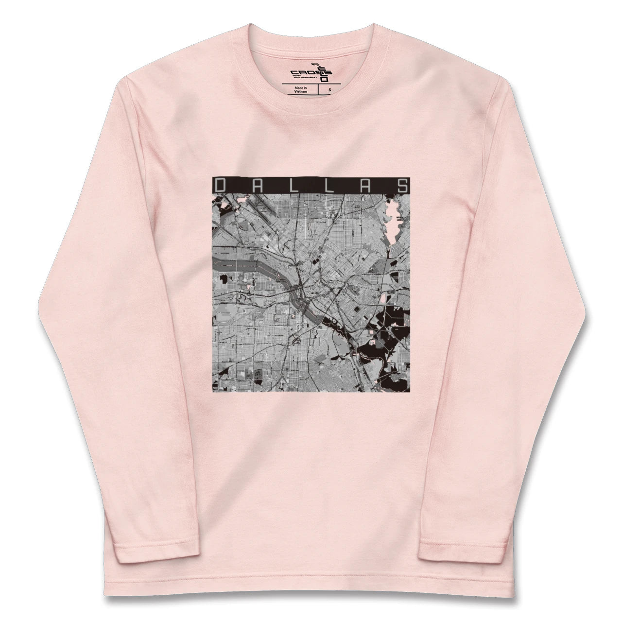 【ダラス(アメリカ)】地図柄ロングスリーブTシャツ