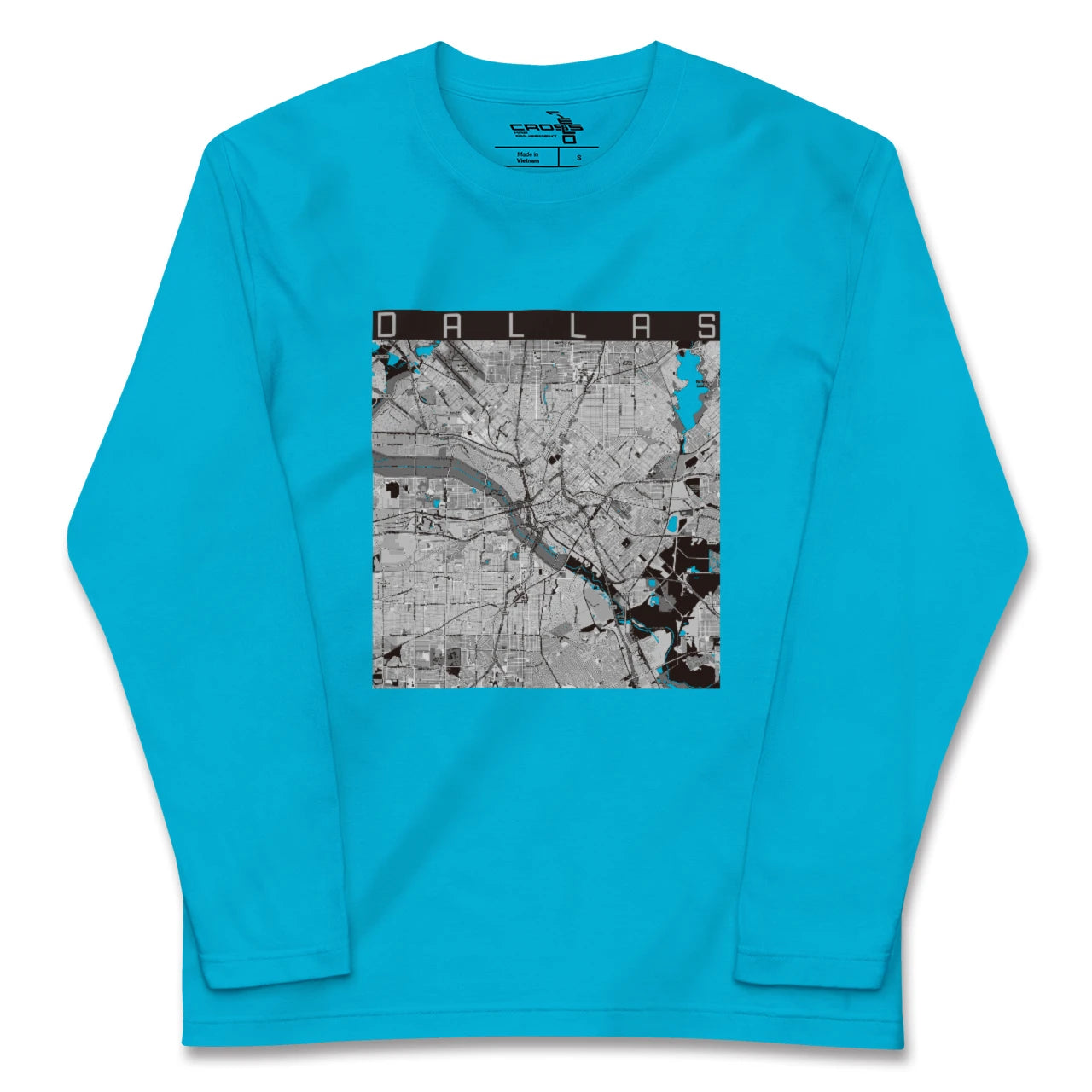 【ダラス(アメリカ)】地図柄ロングスリーブTシャツ