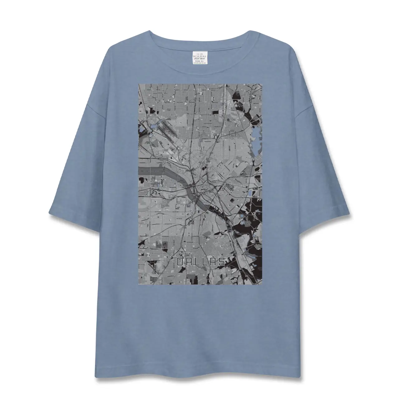 【ダラス(アメリカ)】地図柄ビッグシルエットTシャツ