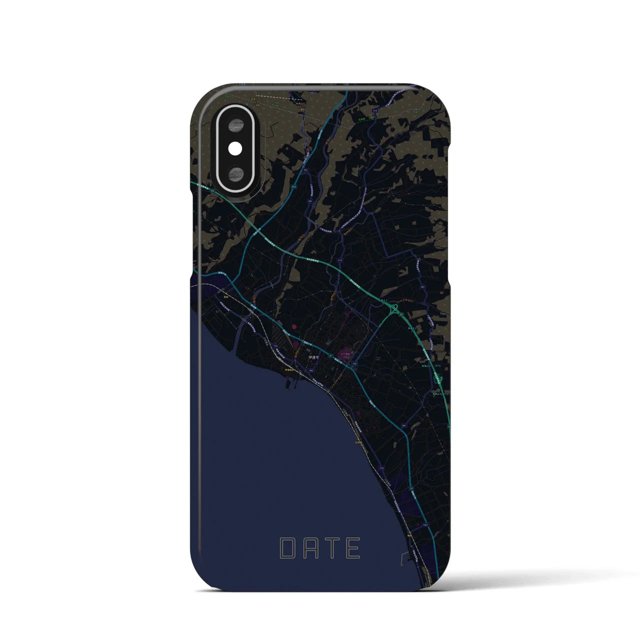 【伊達(北海道)】地図柄iPhoneケース(バックカバータイプ)