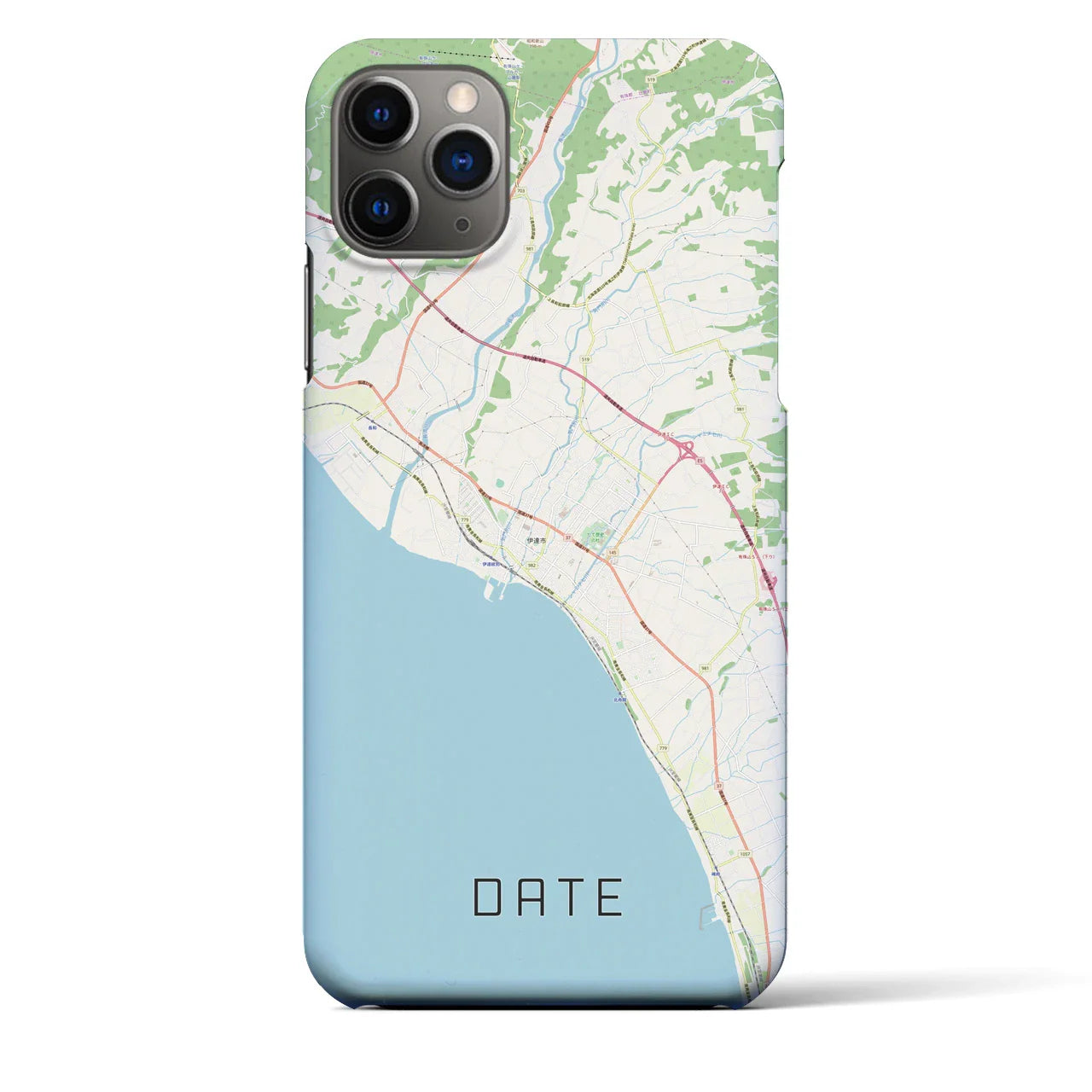 【伊達(北海道)】地図柄iPhoneケース(バックカバータイプ)