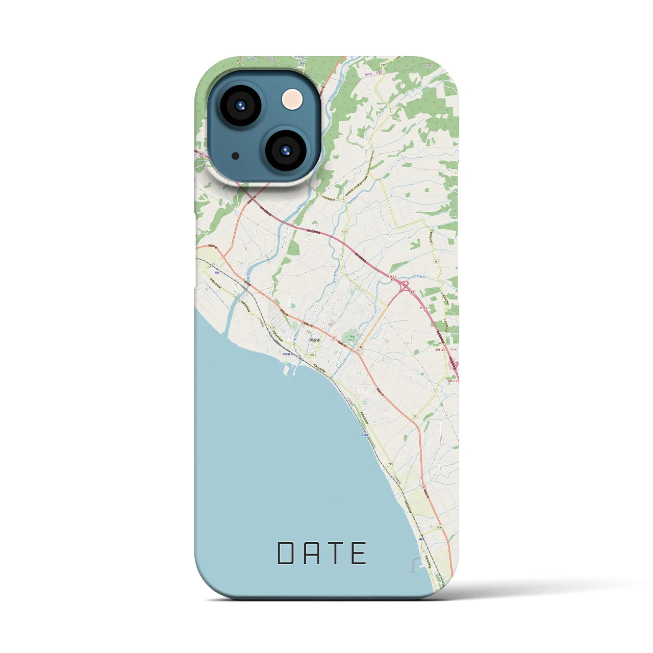 【伊達(北海道)】地図柄iPhoneケース(バックカバータイプ)