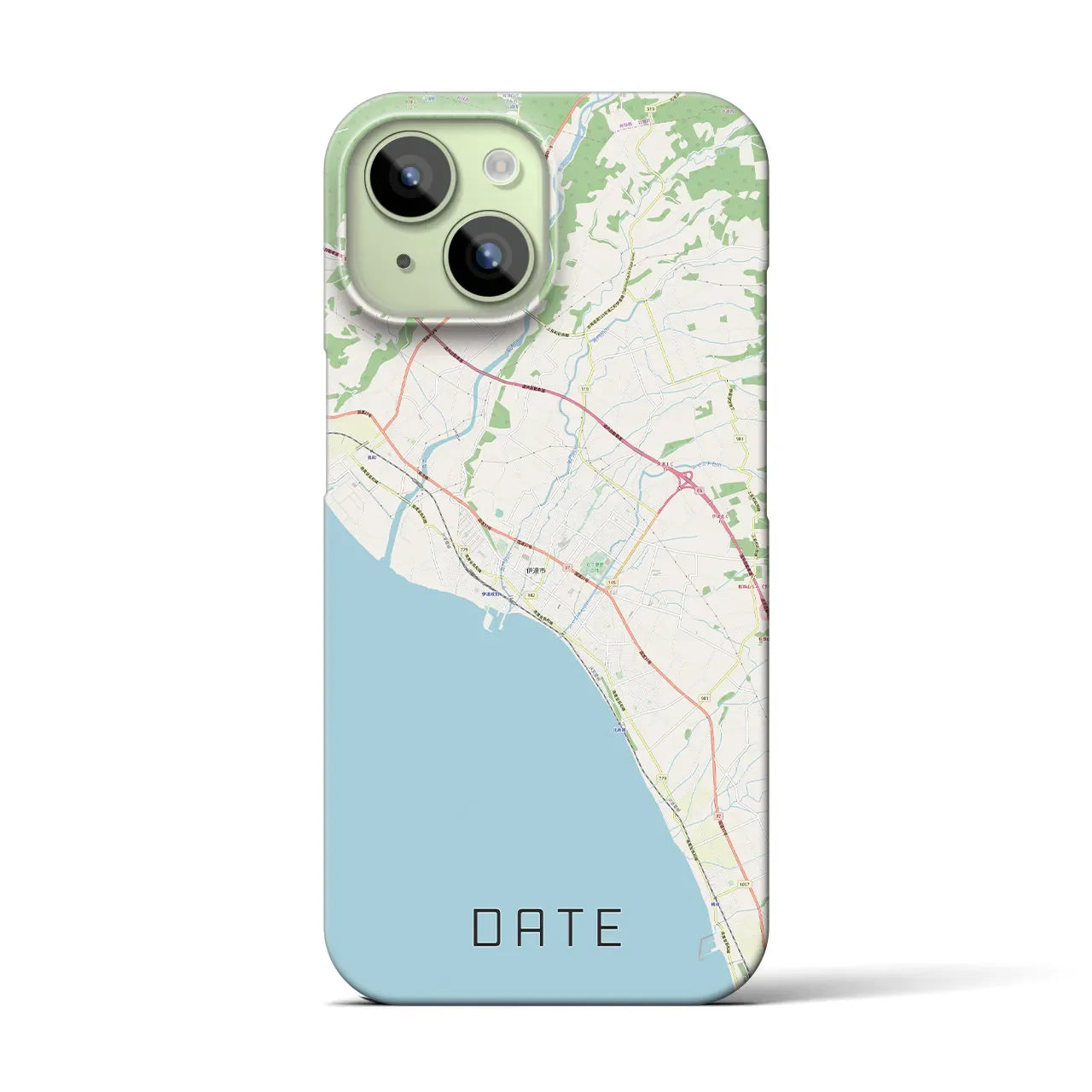 【伊達(北海道)】地図柄iPhoneケース(バックカバータイプ)