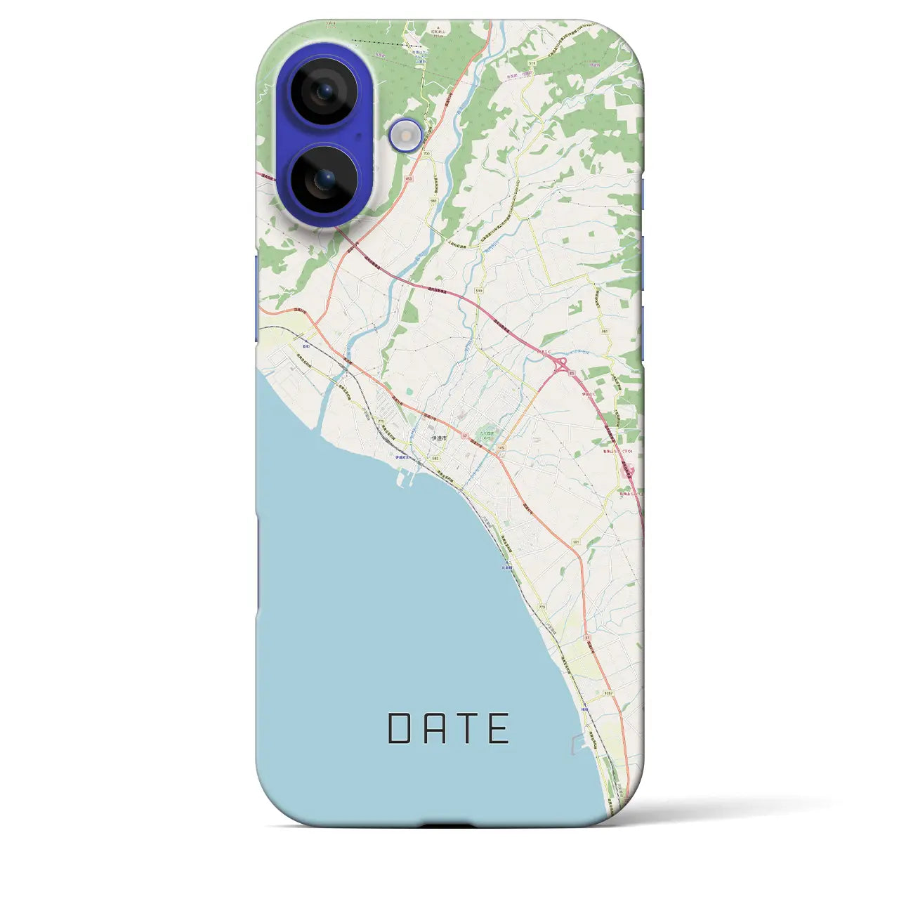 【伊達(北海道)】地図柄iPhoneケース(バックカバータイプ)ブラック・iPhone 16 Pro Max 用