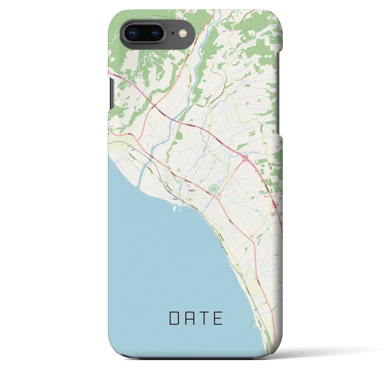 【伊達(北海道)】地図柄iPhoneケース(バックカバータイプ)