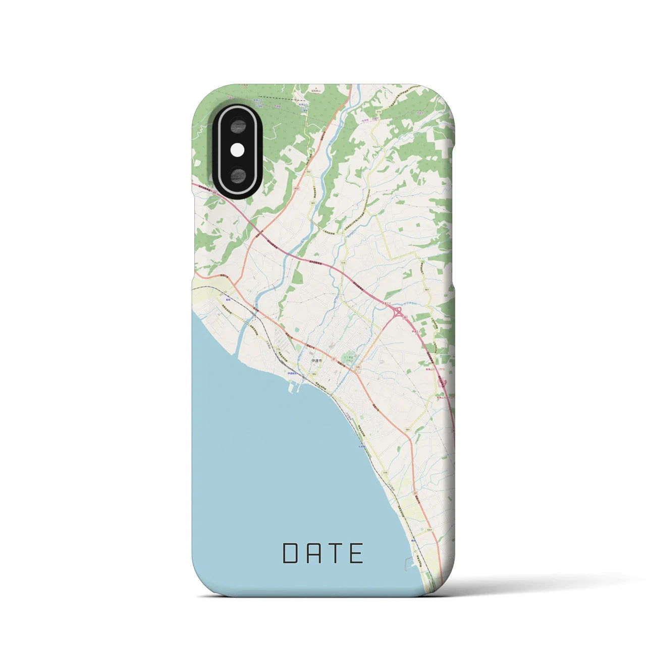 【伊達(北海道)】地図柄iPhoneケース(バックカバータイプ)