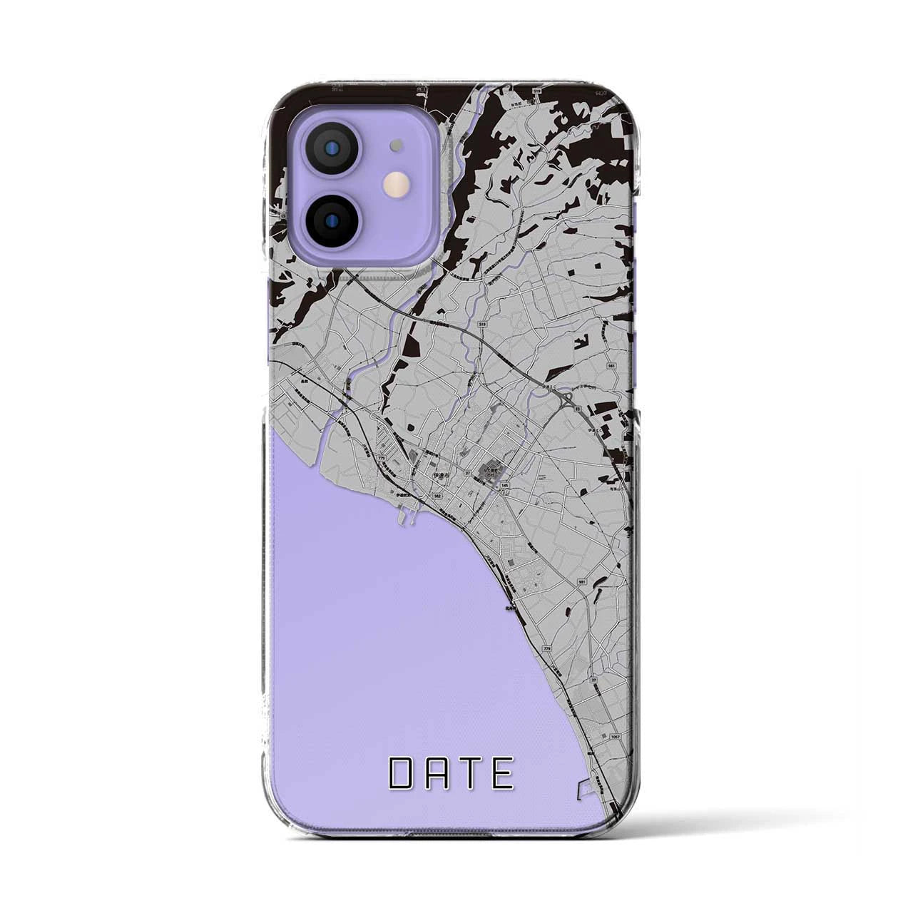 【伊達(北海道)】地図柄iPhoneケース(クリアタイプ)