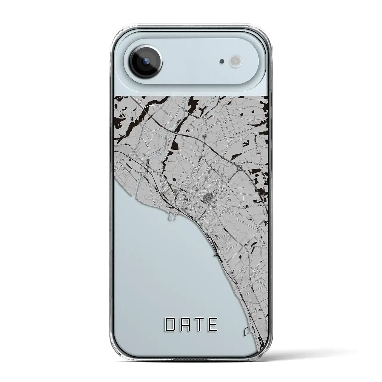 【伊達(北海道)】地図柄iPhoneケース(クリアタイプ)