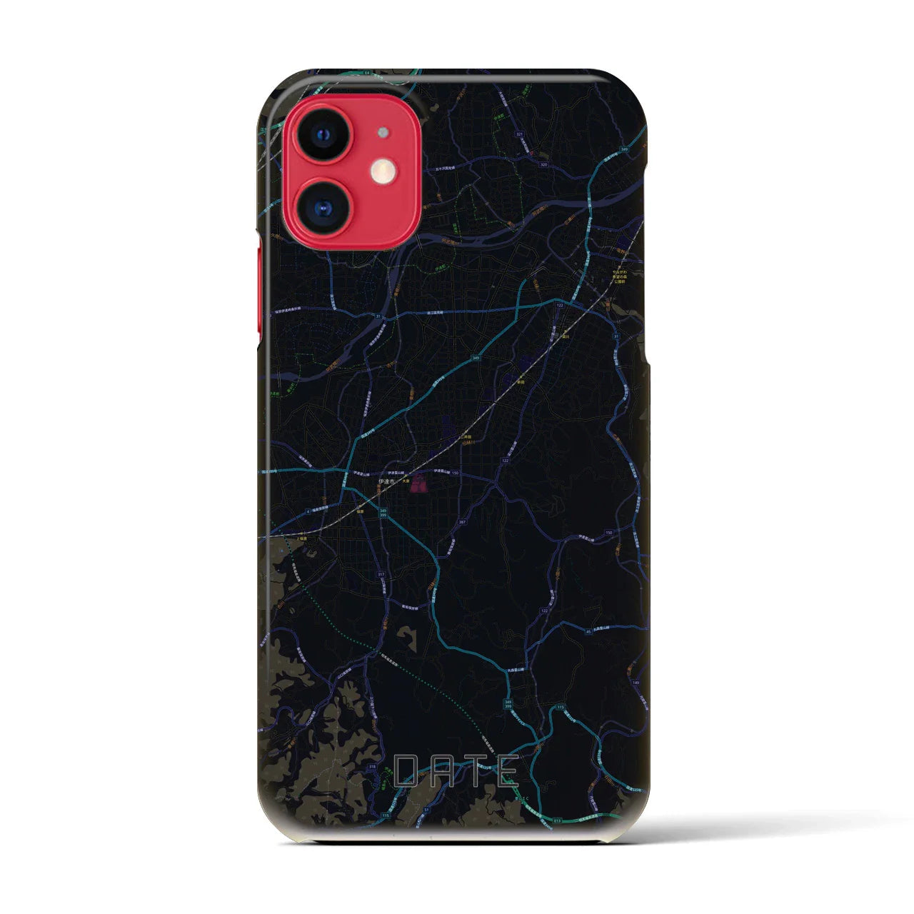 【伊達(福島県)】地図柄iPhoneケース(バックカバータイプ)