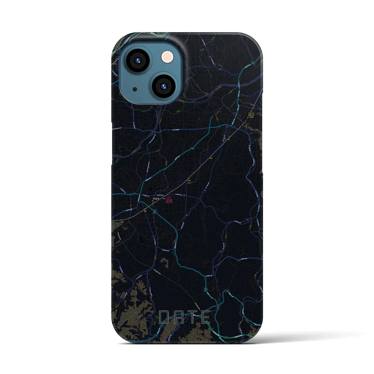 【伊達(福島県)】地図柄iPhoneケース(バックカバータイプ)