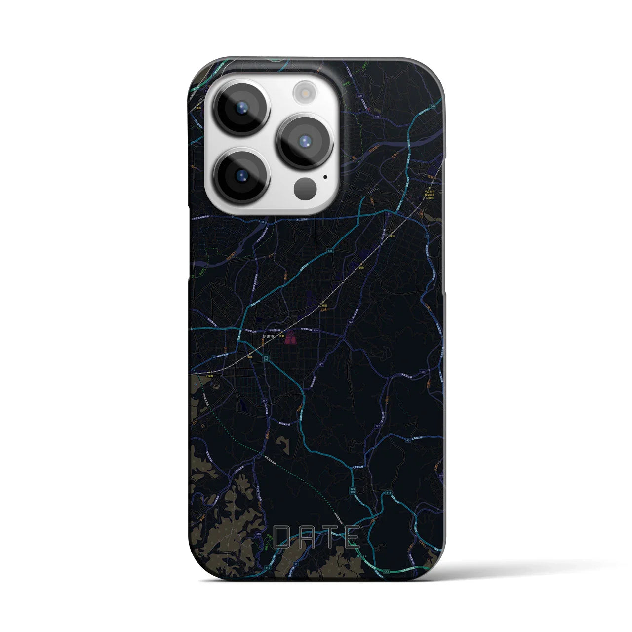 【伊達(福島県)】地図柄iPhoneケース(バックカバータイプ)