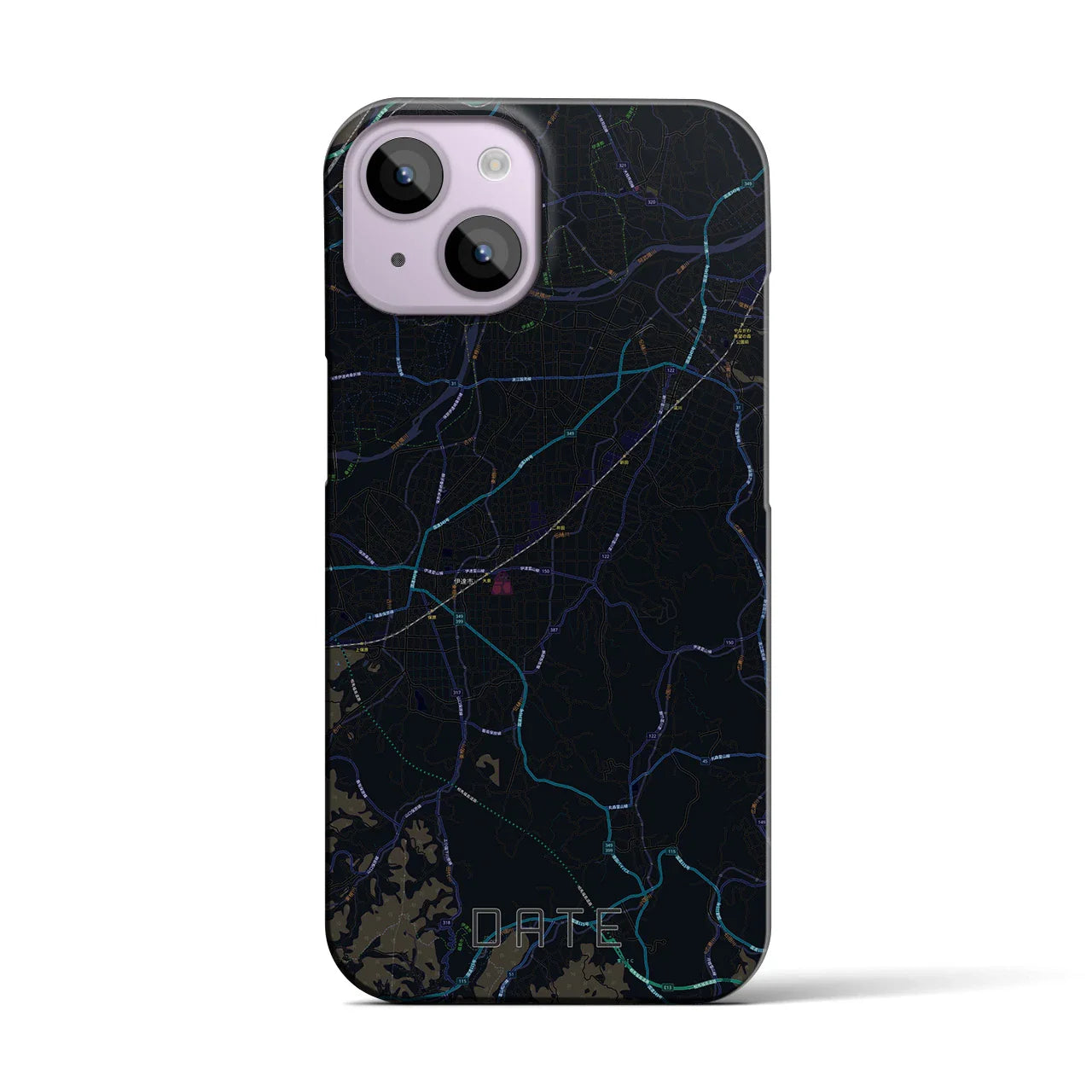 【伊達(福島県)】地図柄iPhoneケース(バックカバータイプ)