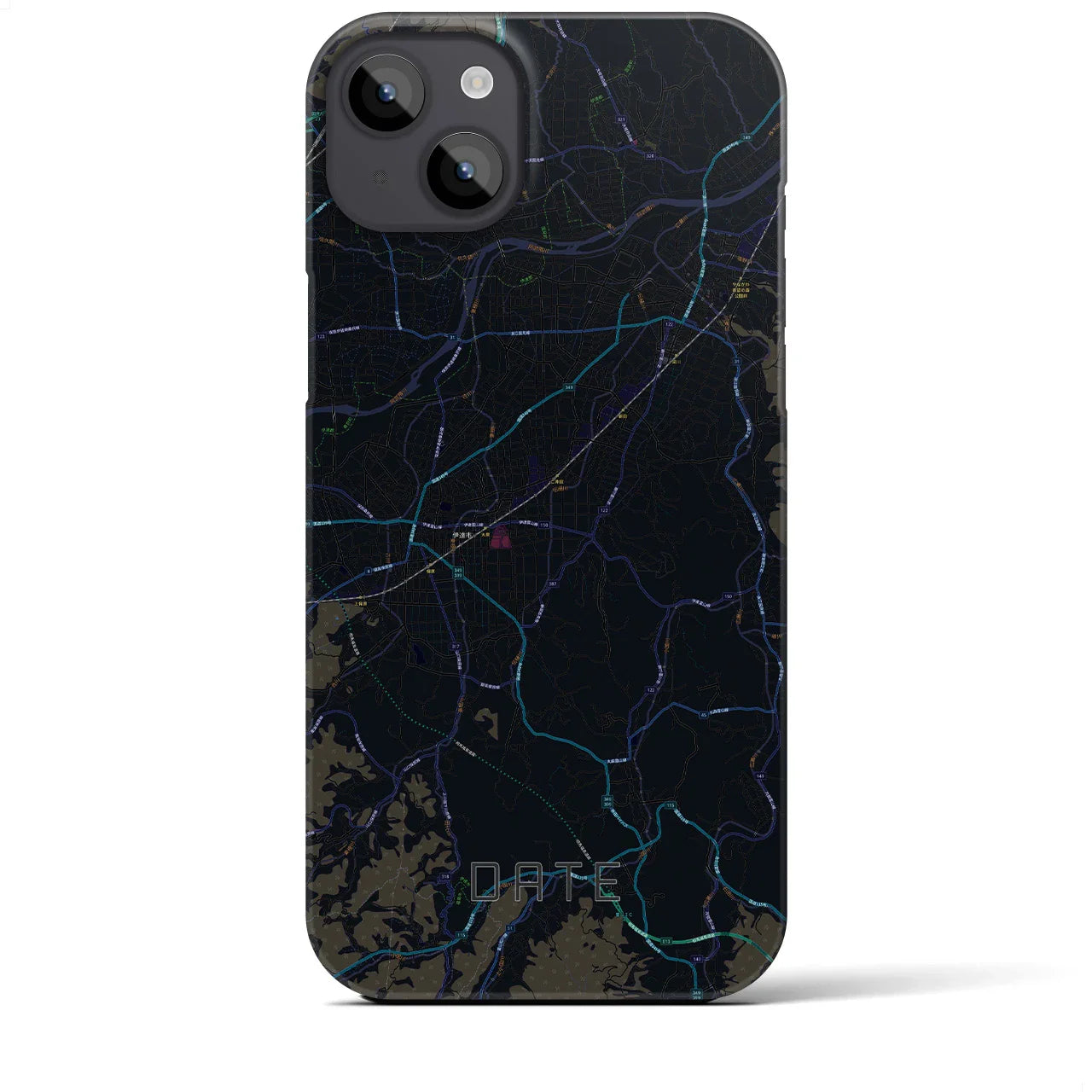 【伊達(福島県)】地図柄iPhoneケース(バックカバータイプ)