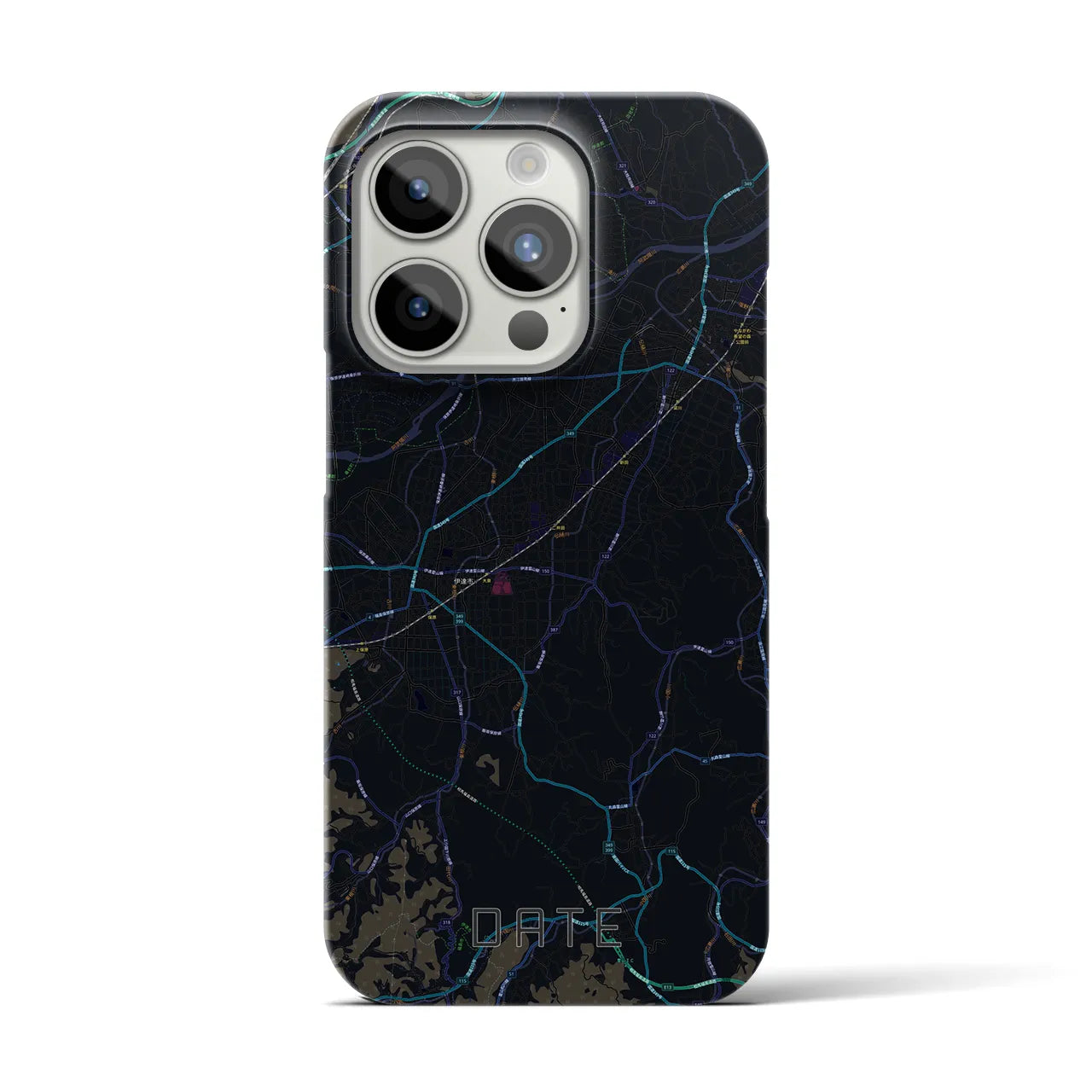 【伊達(福島県)】地図柄iPhoneケース(バックカバータイプ)