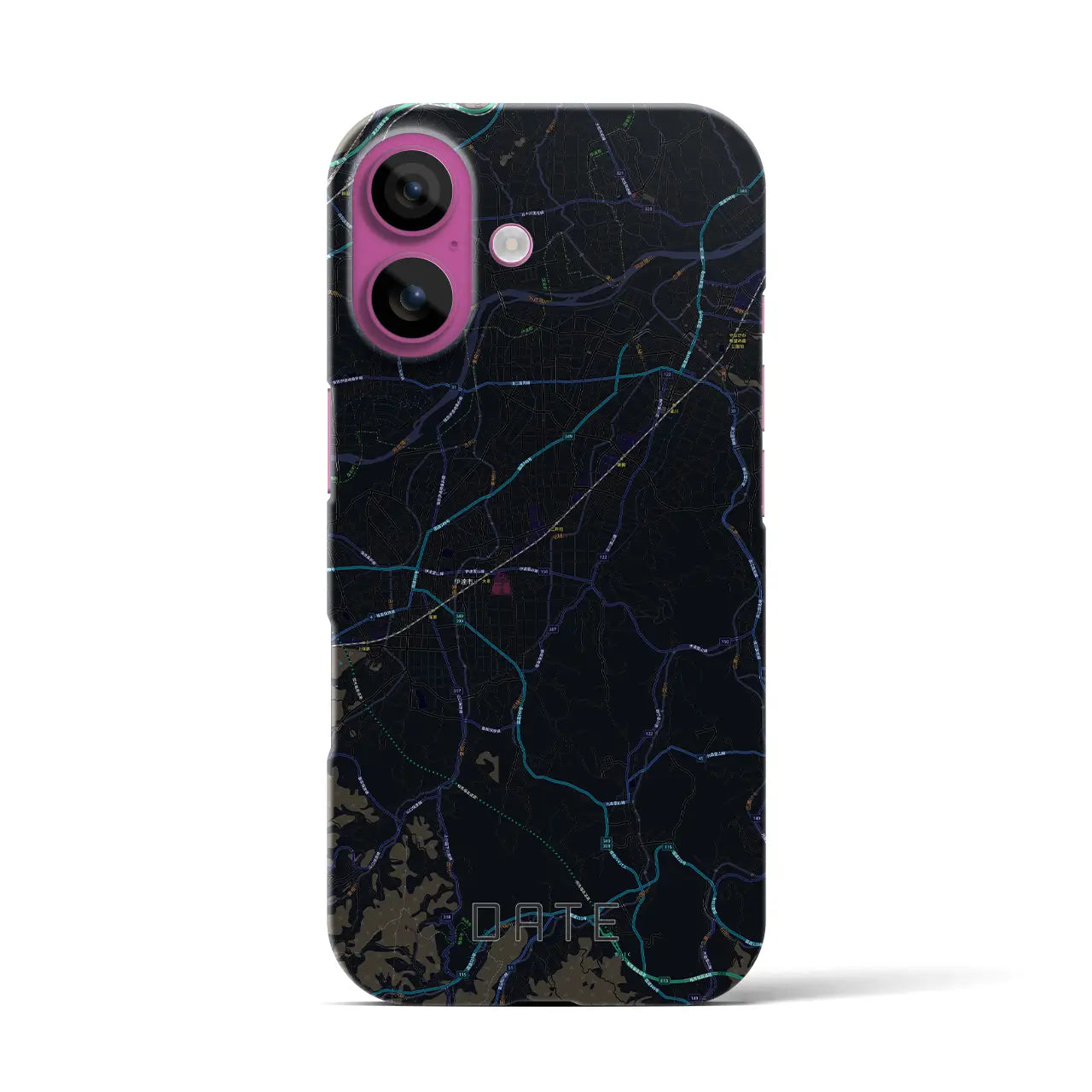 【伊達(福島県)】地図柄iPhoneケース(バックカバータイプ)