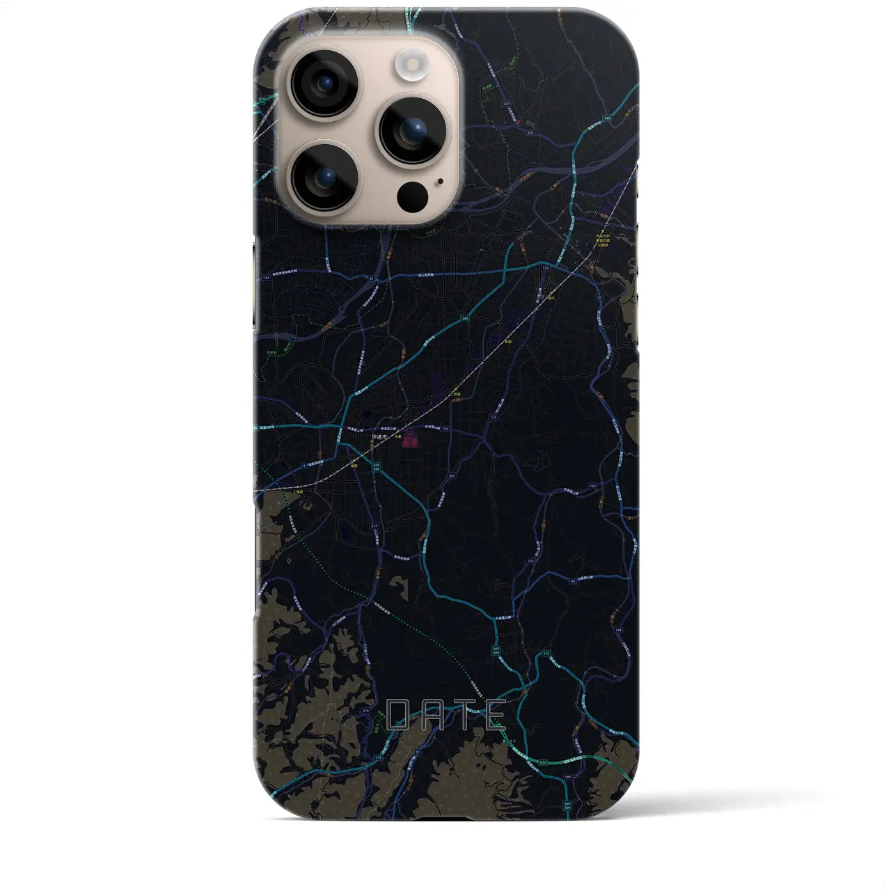 【伊達(福島県)】地図柄iPhoneケース(バックカバータイプ)
